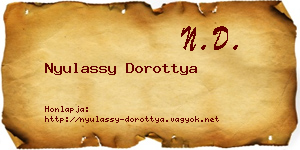 Nyulassy Dorottya névjegykártya