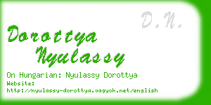 dorottya nyulassy business card